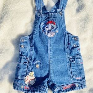 Toddler snoopy overalls